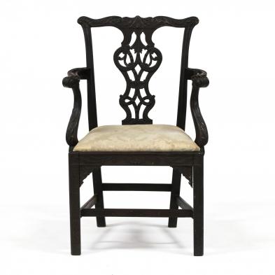 chippendale-ornately-carved-mahogany-armchair