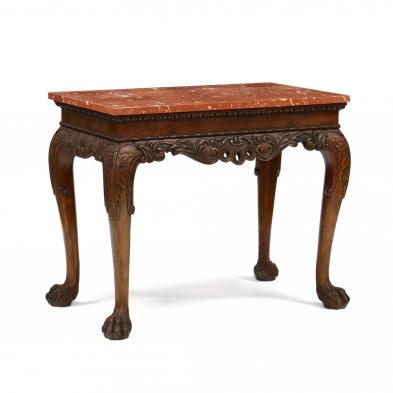 baker-irish-chippendale-style-marble-top-slab-table
