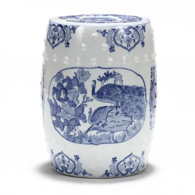 contemporary-chinese-cobalt-decorated-garden-seat