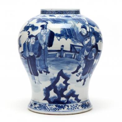 a-chinese-kangxi-style-porcelain-blue-and-white-jar