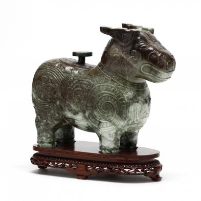 chinese-hardstone-horse-carving-on-stand