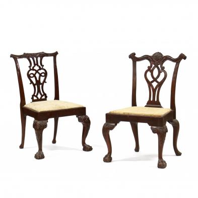 two-high-end-reproduction-chippendale-side-chairs