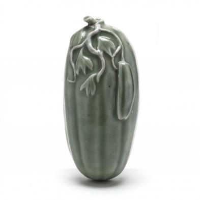 chinese-celadon-melon-wall-vase