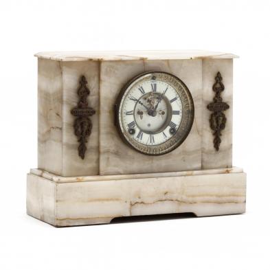 antique-ansonia-alabaster-case-mantel-clock