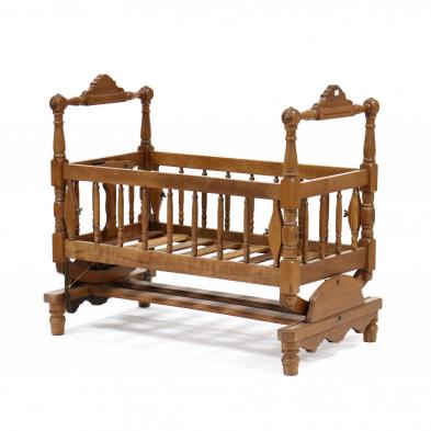victorian-carved-walnut-platform-cradle