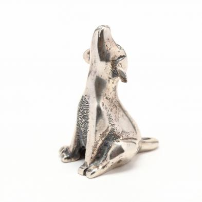 a-sterling-silver-miniature-of-a-howling-dog-by-s-kirk-son
