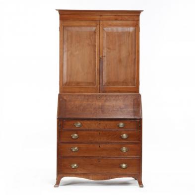 southern-federal-walnut-inlaid-secretary-bookcase