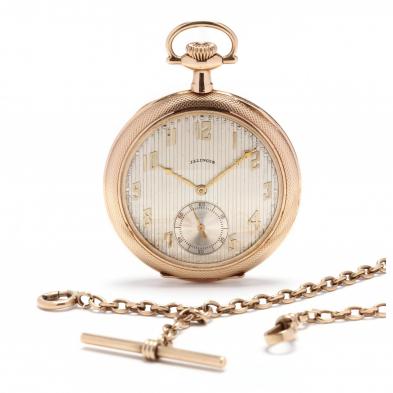 vintage-14kt-open-face-pocket-watch-illinois-watch-co-and-gold-watch-chain