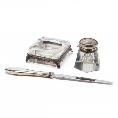 three-sterling-silver-desk-accessories