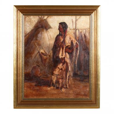 buck-mccain-ca-az-born-1943-untitled-portrait-of-a-plains-woman