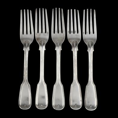 five-george-iii-silver-forks-mark-of-mary-chawner