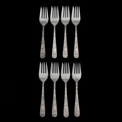 a-set-of-eight-s-kirk-son-repousse-sterling-silver-salad-forks