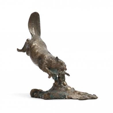 a-vintage-bronze-sculpture-of-a-swimming-beaver