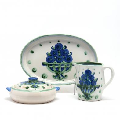 m-a-hadley-pottery-platter-tureen-and-pitcher