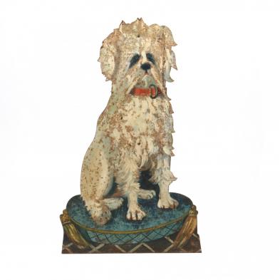 antique-painted-metal-dog-umbrella-stand