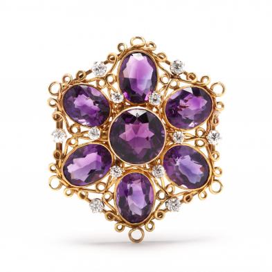 gold-amethyst-and-diamond-brooch