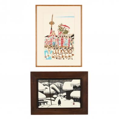 two-contemporary-japanese-woodblock-prints