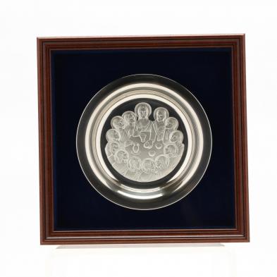 franklin-mint-sterling-silver-easter-plate-i-the-last-supper-i