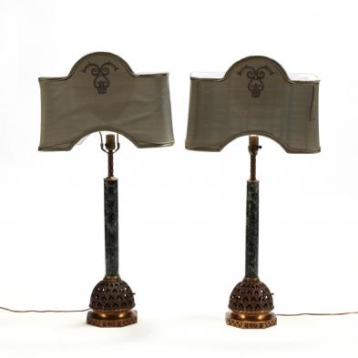 pair-of-art-deco-bronze-and-marble-table-lamps