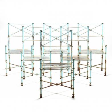 set-of-six-vintage-iron-chairs