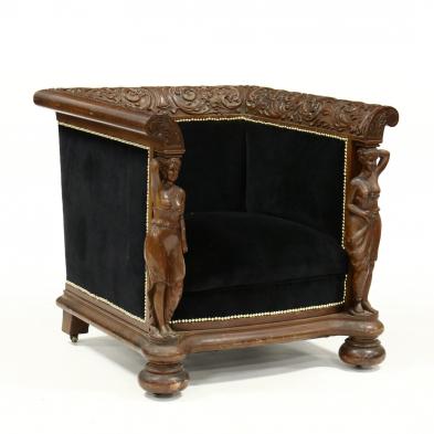 renaissance-revival-carved-mahogany-library-chair