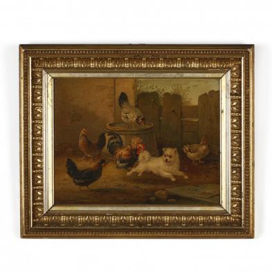 antique-german-chromolithograph-of-a-barnyard