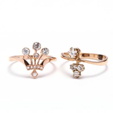 two-gold-and-diamond-rings