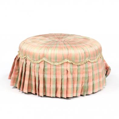 contemporary-silk-upholstered-ottoman