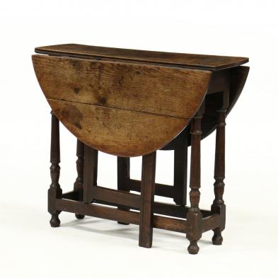 william-and-mary-oak-drop-leaf-table