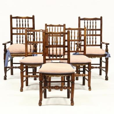 set-of-six-antique-english-spindle-back-dining-chairs