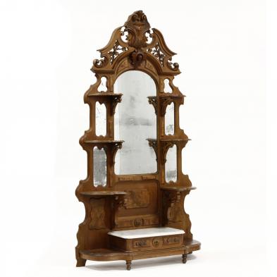 american-renaissance-revival-carved-walnut-hall-tree