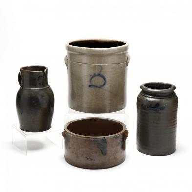four-salt-glazed-and-cobalt-decorated-vessels
