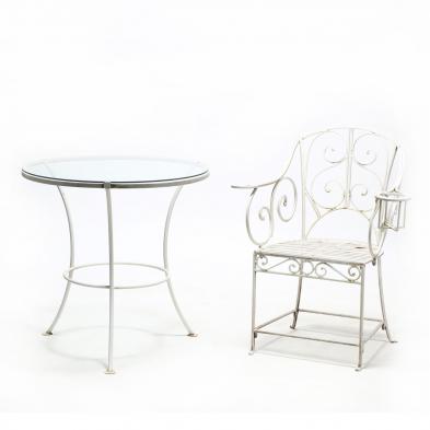 vintage-painted-iron-chair-and-table