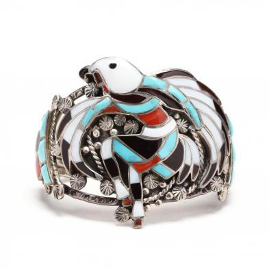 silver-and-inlaid-gemstone-cuff-bracelet