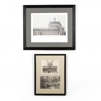 two-prints-of-french-and-english-architecture