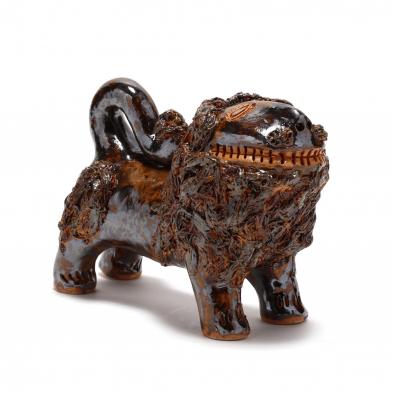 nc-folk-pottery-billy-ray-hussey-black-lion