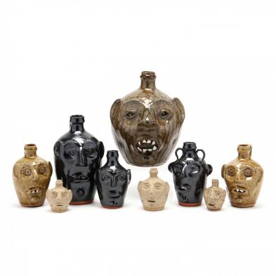 nc-folk-pottery-robert-armfield-face-jugs