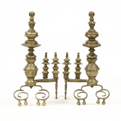 pair-of-brass-continental-andirons