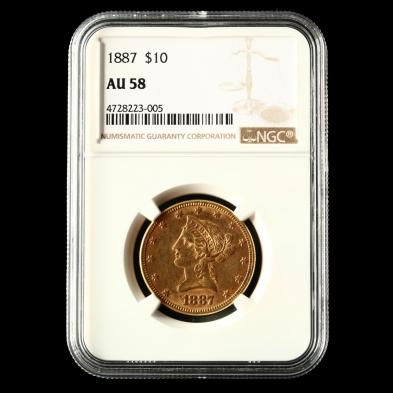 1887-10-liberty-head-gold-eagle-ngc-au58