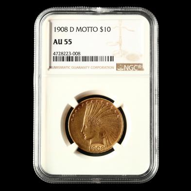 1908-d-no-motto-10-indian-head-gold-eagle-ngc-au55