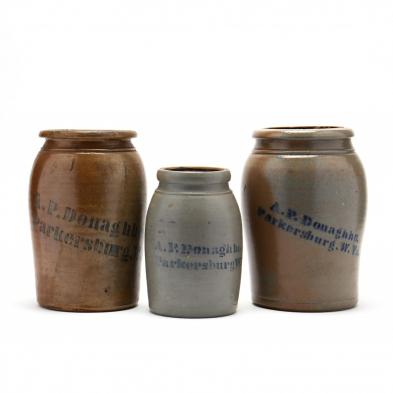 three-donaghho-stoneware-jars