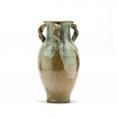 nc-art-pottery-a-r-cole-twist-handled-vase