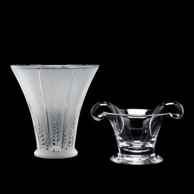 two-art-glass-vessels-lalique-steuben