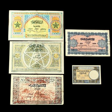 five-moroccan-bank-notes