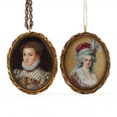 two-vintage-portrait-miniatures