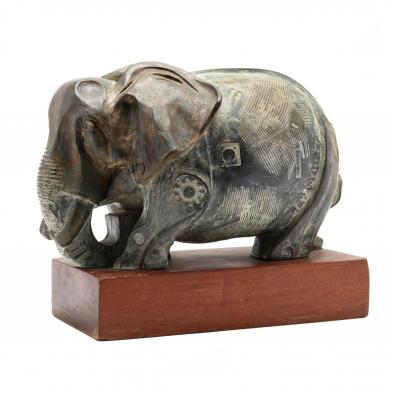 eliezer-weishoff-israel-b-1938-modernist-bronze-elephant
