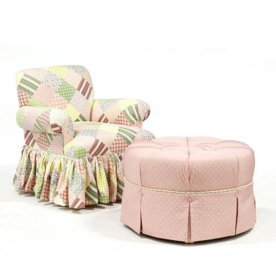 upholstered-boudoir-club-chair-and-ottoman