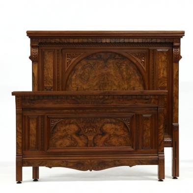 victorian-full-size-carved-walnut-bed