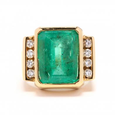 18kt-gold-emerald-and-diamond-ring