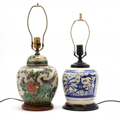 two-vintage-ginger-jar-table-lamps